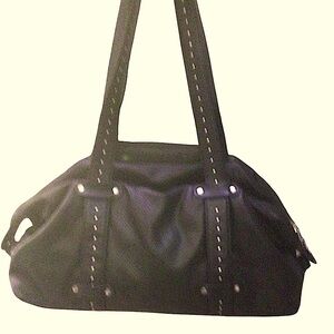EUC Womens Donald J Pliner , Black Leather Satchel. In excellent condition.